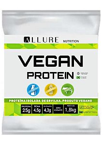 100% Proteína Isolada Vegana e Natural Zero Lactose Zero Glúten  VEGAN PROTEIN 1800g  Shake Protéico Vegano REFIL