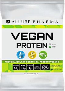 100% Proteína Isolada Vegana e Natural Zero Lactose Zero Glúten  VEGAN PROTEIN 900g Shake Protéico Vegano REFIL