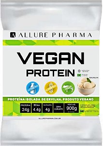 100% Proteína Isolada Vegana e Natural Zero Lactose Zero Glúten  VEGAN PROTEIN 900g Shake Protéico Vegano REFIL