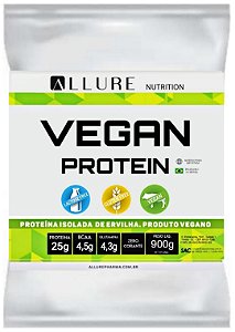 100% Proteína Isolada Vegana e Natural Zero Lactose Zero Glúten  VEGAN PROTEIN 900g - Shake Protéico Vegano  REFIL