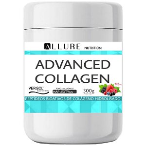 Advanced Collagen® Colágeno Hidrolisado Verisol + Ácido Hialurônico Haplex®Plus + Biotina + Multivitamínico + STEVIA 300g Peptídeos Bioativos de Colágeno Hidrolisado de Peso Molecular Médio 2kDa