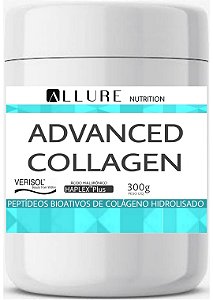 Advanced Collagen® Colágeno Hidrolisado Verisol + Ácido Hialurônico Haplex®Plus + Biotina + Multivitamínico 300g Peptídeos Bioativos de Colágeno Hidrolisado de Peso Molecular Médio 2kDa