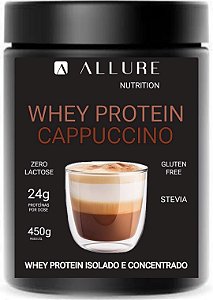 Whey Protein Isolado e Concentrado Zero Lactose e Zero Glúten sabor CAPPUCCINO - Stevia - Proteínas Aminoácidos Energia e Foco