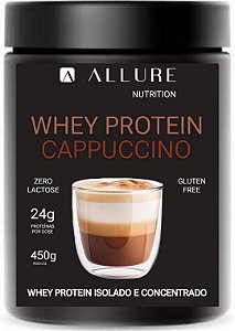 Whey Protein Isolado e Concentrado Zero Lactose e Zero Glúten sabor Cappuccino  - Proteínas Aminoácidos Energia e Foco