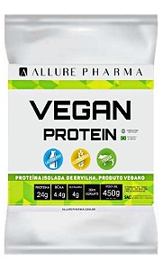 VEGAN PROTEIN 450g - 100% Proteína Isolada Vegana  Zero Lactose  Glúten Free - Shake Protéico Vegano  REFIL