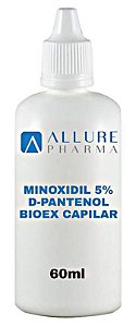 Minoxidil 5% + D-Pantenol 2% + Bioex® Capilar 5%   60ml Loção Capilar com Propilenoglicol   *  Combate a queda capilar  * Crescimento e Fortalecimento dos Cabelos