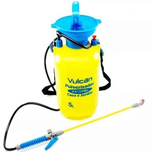 PULVERIZADOR MANUAL 5 LITROS COR AMARELO VP5L VULCAN TRENT