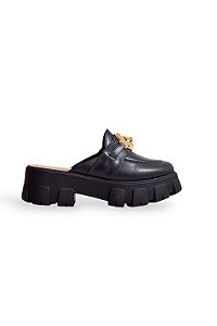 PRÉ VENDA | ZION - CLOG FLATFORM FEMININO TRATORADO PRETA