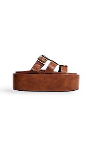 BANGKOK - TAMANCO FLATFORM FEMININO CAMEL