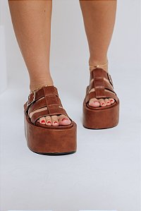 BANGKOK - TAMANCO FLATFORM FEMININO CAMEL