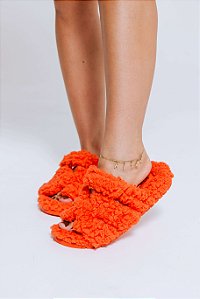 ZAILA - BIRKEN FEMININA ANATÔMICA PELOS VELCRO LARANJA