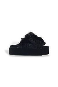 FIFI - TAMANCO FEMININO PLATAFORMA PELOS PRETO