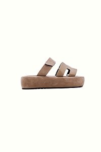 SIERRA- PAPETE FLATFORM FEMININA VELCRO CINZA