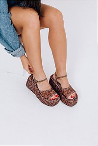 SAVANA - SANDÁLIA FEMININA FLATFORM ANIMAL PRINT