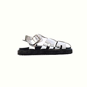 NALA - SANDÁLIA FEMININA FISHERMANN FLATFORM PRATA