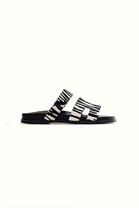 ZALICA - PAPETE ANATÔMICA FEMININA COURO VELCRO ZEBRA