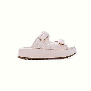 SORRENTO - FLATFORM BIRKEN FEMININA VELCRO OFF WHITE