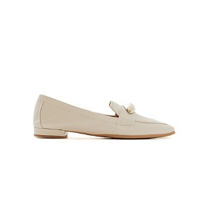 DULCE - MOCASSIM FEMININO COURO OFF WHITE