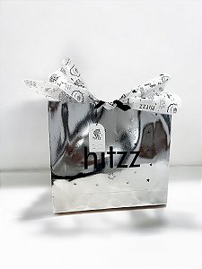 SACOLA PARA PRESENTE HITZZ PRATA