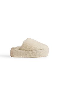 BELA - CLOG FEMININO PELOS OFF WHITE