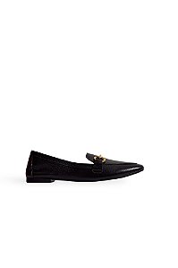 GLORIA - MOCASSIM FEMININO COURO PRETO