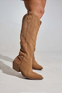 RUBIA - BOTA FEMININA 2 EM 1 COUNTRY COURO BEGE