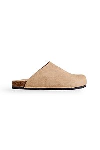PRÉ VENDA | LINA - CLOG FEMININO ANATÔMICO COURO CAMURÇA BEGE
