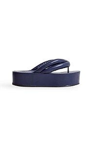 PRÉ VENDA | SAKURA - CHINELO FLATFORM TIRAS PUFFER AZUL MARINHO