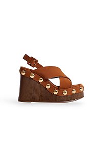 MAY - SANDÁLIA PLATAFORMA  FEMININA NOBUCK CAMEL