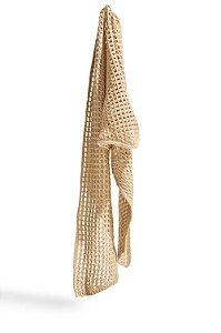 MYKONOS - LENÇO FEMININO CROCHÊ BEGE