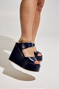 MILEY - TAMANCO PLATAFORMA FEMININO AZUL ESCURO