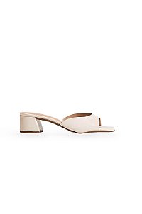 LENA - TAMANCO FEMININO SALTO BLOCO OFF WHITE