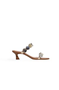 PRÉ VENDA | PROSPERIDADE - TAMANCO FEMININO MOEDAS PRATA COM DOURADO