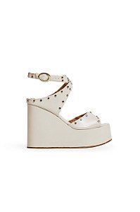HAILEY - SANDÁLIA PLATAFORMA FEMININA TACHAS OFF WHITE