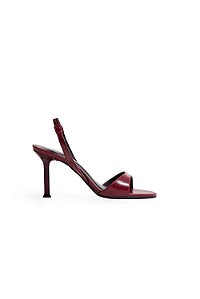 PILAR - SANDÁLIA FEMININA SALTO ALTO BORDÔ