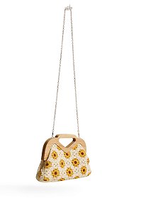 FLOWERS - BOLSA FEMININA CROCHÊ OFF WHITE