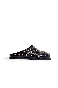 MORGAN - CLOG FEMININO TACHAS PRETO
