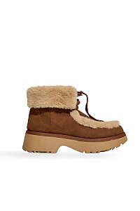 OZZY - BOTA FEMININA PELUCIADA CAMURÇA CAMEL