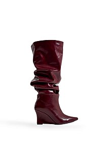 GAIA - BOTA FEMININA CANO LONGO SLOUCH BORDÔ