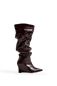 GAIA - BOTA FEMININA CANO LONGO SLOUCH MARROM