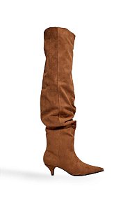 ISABELE - BOTA FEMININA OVER THE KNEE BICO FINO CAMEL