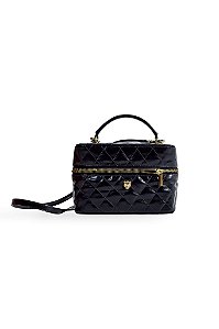 AGNES - BOLSA FEMININA METALASSÊ LATERAL PRETA