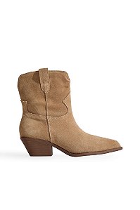 RUBIA - BOTA FEMININA CANO BAIXO COUNTRY COURO BEGE