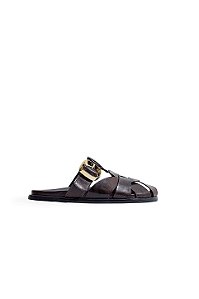 AURA - CLOG FEMININO FIVELA MARROM