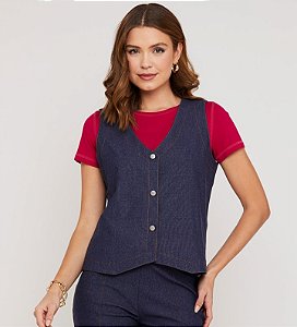 COLETE MALHA JEANS - LIVIA
