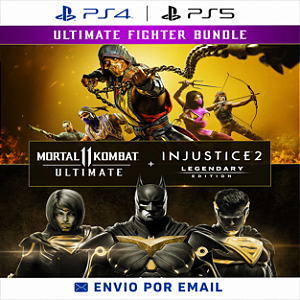 Pacote Mortal Kombat 11 Ultimate + Injustice 2 Ed. Lendária - Ps5 & Ps4 Digital