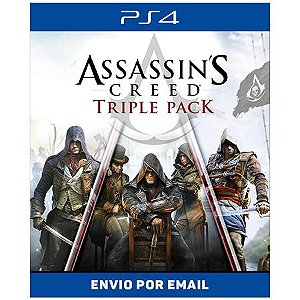 Assassin's Creed Triple Pack: Black Flag, Unity, Syndicate - Ps4 e Ps5 Digital