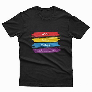 Camiseta Orai sem cessar - preta