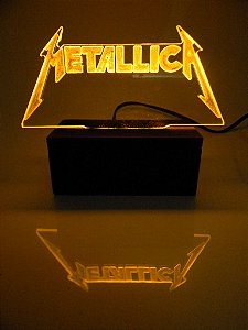 Luminária de acrílico - Metallica - Amarela
