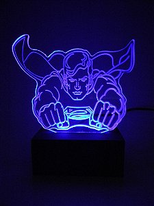 Luminária de acrílico -  Super Man Super Man Voando - Azul